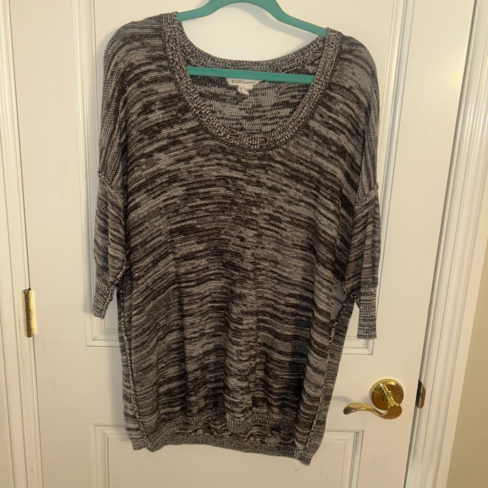 BCBGeneration Women's Gray Oversized and Long Sweater Size Small.